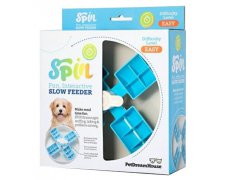 Pet Gream House Spin Windmill Blue Interaktive Slow Feeder dynamiczna miska spowanająca jedzenie dla psa lub kota 