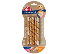 8in1 Triple Flavour Twisted Sticks pałeczki do żucia z dużą zawartością białka 10szt.