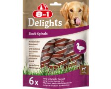 8in1 Delights Duck Spirals przysmak dla psa skóra z pieczoną kaczką 6szt
