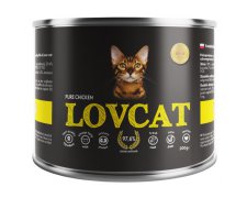 Lovcat Pure Chicken bez zbóż, glutenu i ziaren 70% mięsa dla kota puszka 200g