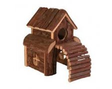 Trixie Finn drewniany domek z rampą dla myszek i chomików 20x13x20cm