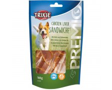 Trixie Premio Chicken Liver Sandwiches bezglutenowy przysmak dla psa kurczak i wątróbka drobiowa 100g