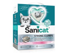 Sanicat Strong Clumps bentonitowy żwirek dla kota baby powder zbrylający 10l