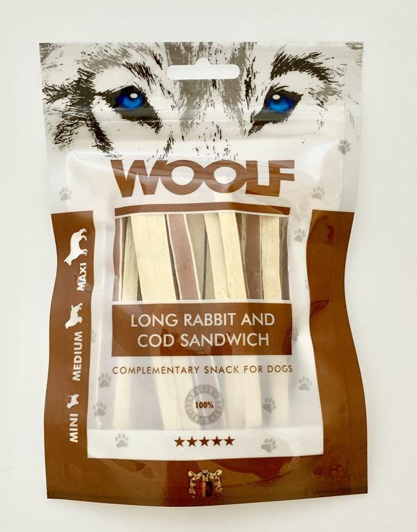 Woolf Long Rabbit & Long Sandwich przysmak dla psa 100g