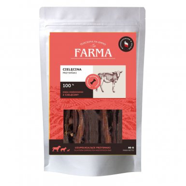 Farma Suszone Paski z Cielęciny 80g