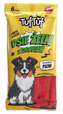 Tuf Tuf Psie Żelki paski z drobiem 6szt