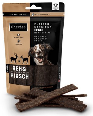 Chewies Meat Strips Soft Mini Sarna & Jeleń mięsne paski dla psa 70g