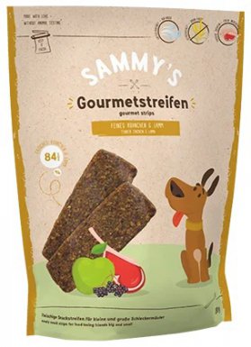 Sammy's Gourmet Stripes Chicken & Lamb bezzbożowe paski z kurczaka i jagnięciny 180g