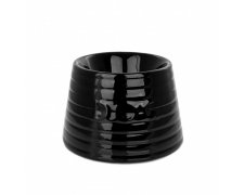 BarryKing Miska dla psa z długimi uszami czarna ceramiczna 13x11x10cm 