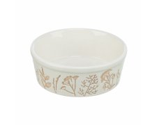 Trixie Miska ceramiczna dla psa z motywem roślinnym biała 