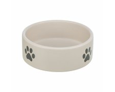 Trixie Miska ceramiczna dla psa motyw łapy jasnoszara 