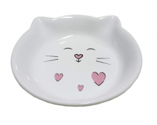 Yarro miseczka ceramiczna biały kot 14x14x3,5cm