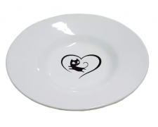 Yarro miseczka ceramiczna dla kota z serduszkiem 15,5x3cm