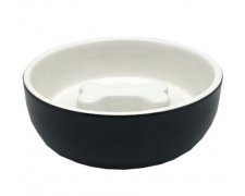 Yarro Moderna Slow Food Miska ceramiczna dla psa kostka czarna 