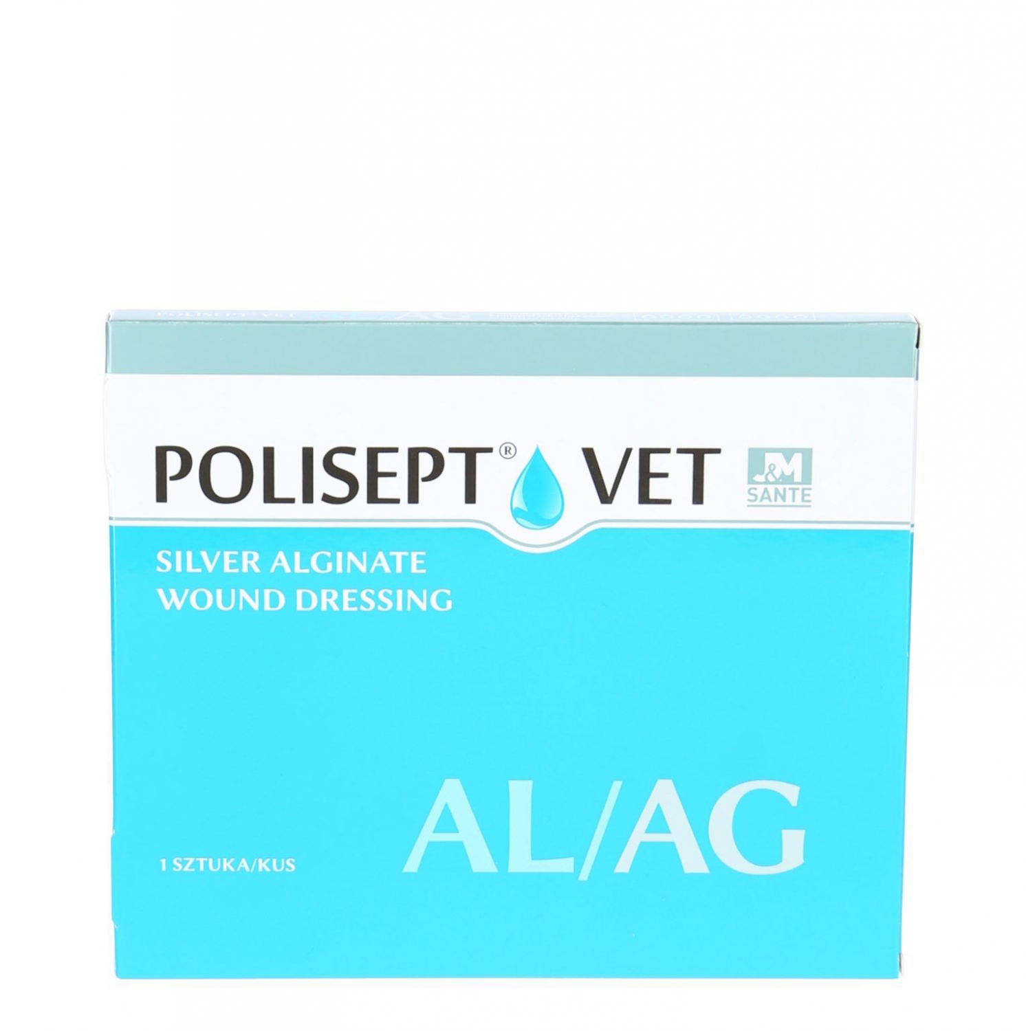 Polispt Vet AL/AG Silver Alginate Wound Dressing sterylny opatrunek na rany 10x10cm 3szt. 