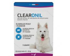 Clearonil Roztwór na kleszcze i pchły dla psa od 20 do 40kg - 3pipety