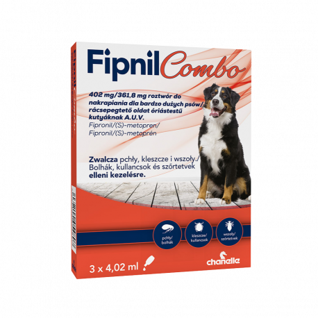 Fipnil Combo XL 4,02 ml Krople przeciwpchelne dla psa o wadze powyżej 40kg-3 pipety