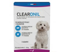Clearonil Roztwór na kleszcze i pchły dla psa od 2 do 10kg - 3pipety