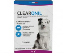Clearonil Roztwór na kleszcze i pchły dla psa od 10 do 20kg - 3pipety