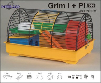 Inter-Zoo Klatka dla gryzoni Grim I + Pl 37x25x21cm
