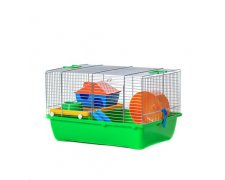 Inter-Zoo Gino Teddy Lux Zinc Klatka dla gryzoni z plastikowym wyposażeniem 43x28x23,5cm
