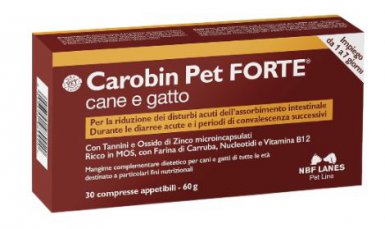 Carobin Pet Forte na objawy ostrej biegunki, ostrych zaburzeń wchłaniania jelit u psów i kotów 30 tabletek 