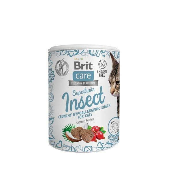 Brit Care Snack Insect Superfruitsprzysmak dla kotów z nietolerancją pokarmową 100g