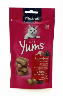 Vitakraft Yums SuperFood kawałki mięsa z dodatkiem sera dla kota 40g