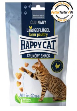 Happy Cat Culinary Crunchy Snack Farm Poultry przysmaki z kurczakiem i marchewką dla kota 70g