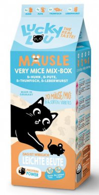 Lucky Lou Mausle MultiPack przysmak bez zbóż i cukru w formie myszek 20 x 28g