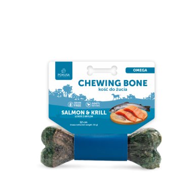 Pokusa Chewing Bone Omega kości do żucia łosoś i kryl