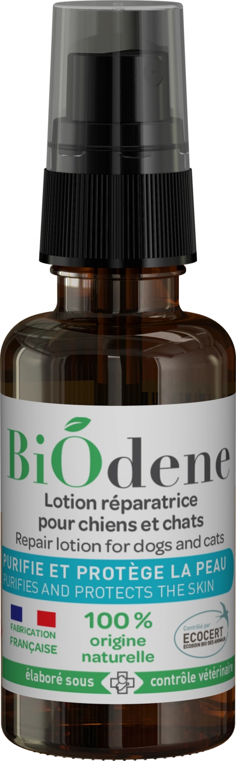 Francodex Biodene Lotion regeneruje, oczyszcza i chroni skórę psów i kotów 30ml