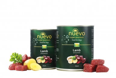 Nuevo karma dla psów dorosłych z jagnięcina ziemniaki 400g