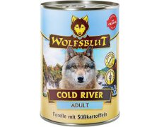 Wolfsblut Cold River mokra karma z pstrągiem i łososiem dla psa puszka 