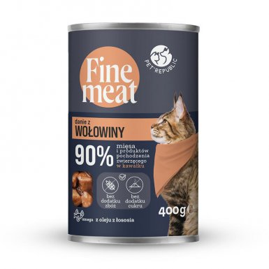 Pet Republic Fine Meat danie z wołowiną w sosie dla kota 400g
