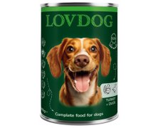 Lovdog karma dla psów z indykiem, kaczką, jabłkiem i majerankiem puszka 400g