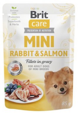 Brit Care Dog Mini Rabbit & Salmon saszetka dla psa z królikiem i łososiem 85g