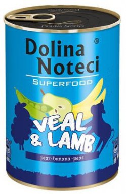 Dolina Noteci Premium Superfood Pies Cielęcina i jagnięcina puszka