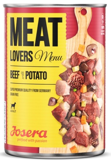 Josera Meat Lovers Menu Wołowina z ziemniakami puszka 400g