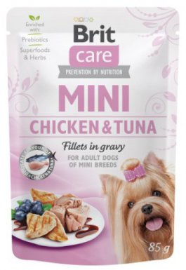 Niska cena! Brit Care Dog Mini Chicken & Tuna saszetka 85g