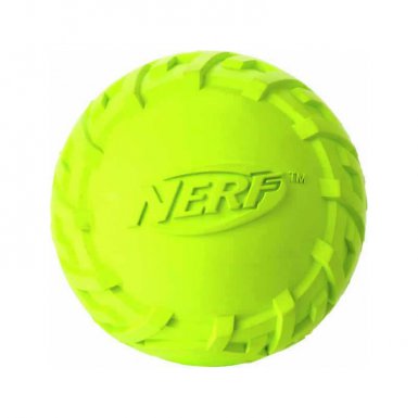Nerf gumowa piszcząca piłka z bieżnikiem zabawka dla psa 6 cm