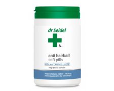 Dr Seidel ANTI HAIRBALL Soft Pills miękkie kęsy ze słodem i celulozą dla kotów 225g