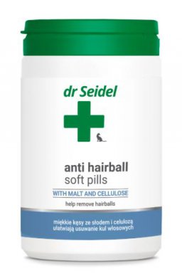 Dr Seidel ANTI HAIRBALL Soft Pills miękkie kęsy ze słodem i celulozą dla kotów 225g