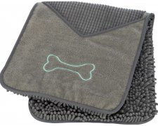 Trixie ręcznik dla psa z kieszeniami na ręce 78x32cm szary