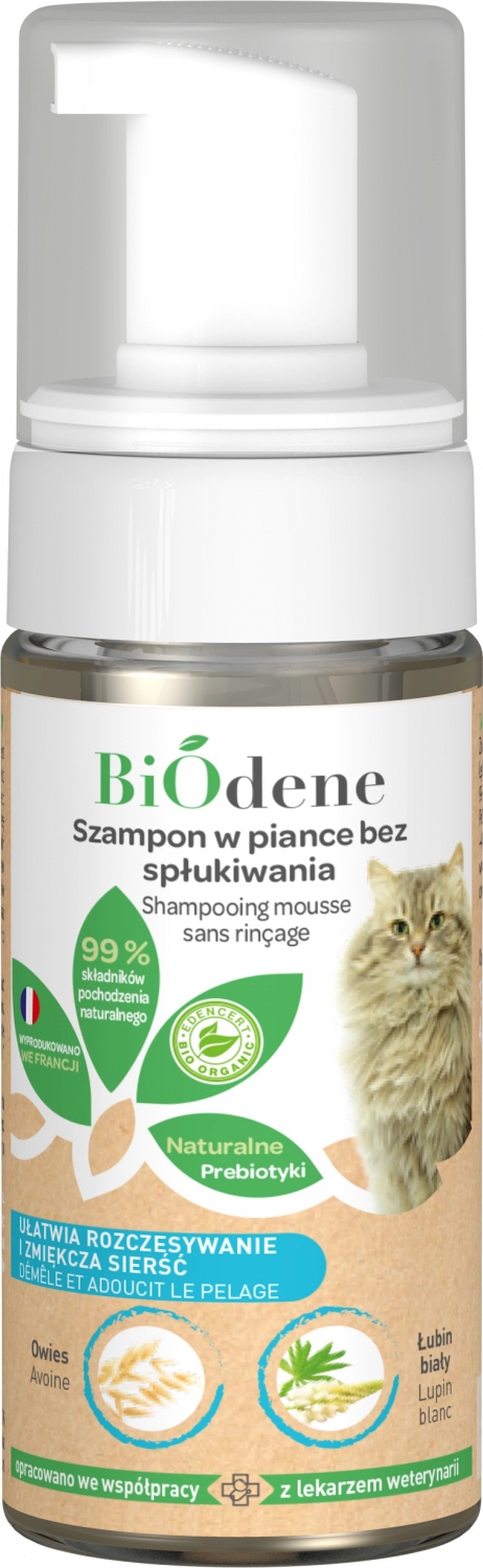 Francodex Szampon Biodene w piance bez spłukiwania dla kota 125ml