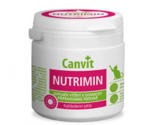 Canvit Nutramin For Cats suplement diety dla kotów dostarcza niezbędnych witamin, minerałów oraz mikro- i makroelementów
