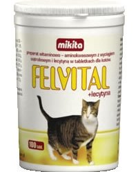 Mikita Felvital z lecytyną - preparat witaminowy z lecytyną dla kotów 100szt.