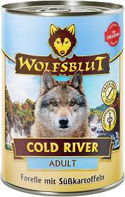 Wolfsblut Cold River mokra karma z pstrągiem i łososiem dla psa puszka 