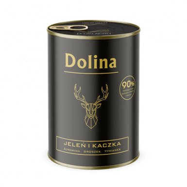 Dolina Noteci Karma mokra dla psa jeleń z kaczką puszka 400g