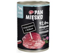 Pan Mięsko Karma mokra dla psa Wieprzowina z dzikiem puszka 400g